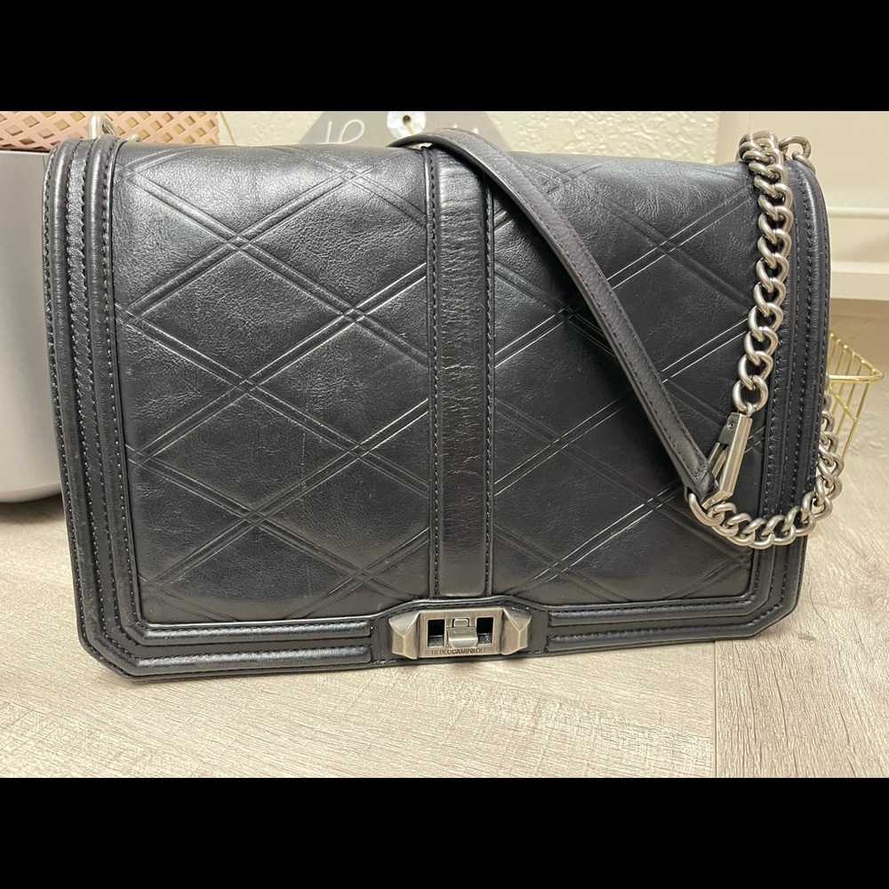 Rebecca Minkoff Jumbo love shoulder bag in Black